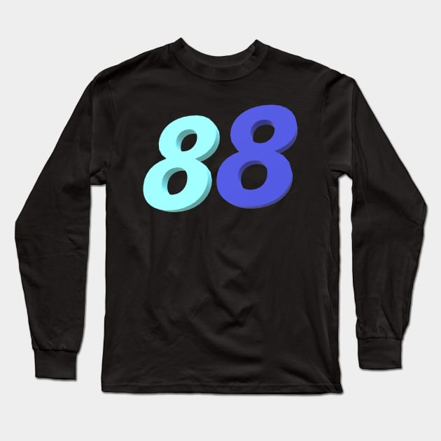 Three Dimensional Eighty Eights Long Sleeve T-Shirt by Andyt